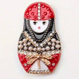 🌺 🌺 🌺Vintage Style Russian Nesting Doll Brooch